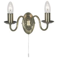 Unbranded OA8230 2AB - 2 Light Antique Brass Wall Light