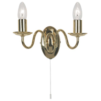 Unbranded OA8230 2GO - 2 Light Gold Wall Light