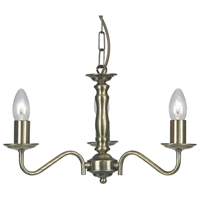 Unbranded OA8230 3AB - 3 Light Antique Brass Hanging Light
