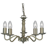Unbranded OA8230 5AB - 5 Light Antique Brass Hanging Light