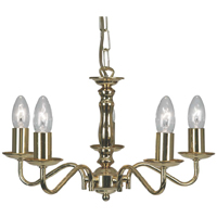 Unbranded OA8230 5GO - 5 Light Gold Hanging Light