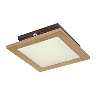Unbranded OACAVA SMAB - Brass and Glass Ceiling Flush Light