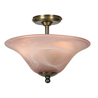 Unbranded OADS 22 AB/OP 04 P - Medium Antique Brass Semi Flush Light