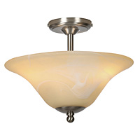 Unbranded OADS 22 MN/OP 04 C - Medium Matt Nickel Semi Flush Light