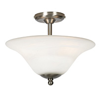 Unbranded OADS 22 MN/OP 04 F - Medium Matt Nickel Semi Flush Light