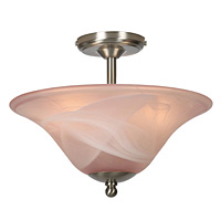 Unbranded OADS 22 MN/OP 04 P - Medium Matt Nickel Semi Flush Light