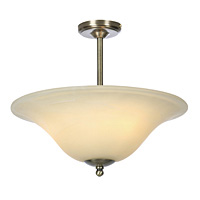 Unbranded OADS 35 AB/OP 06 C - Large Antique Brass Semi Flush Light