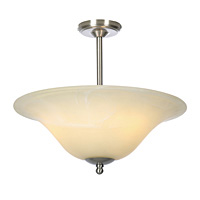 Unbranded OADS 35 MN/OP 06 C - Large Matt Nickel Semi Flush Light