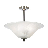 Unbranded OADS 35 MN/OP 06 F - Large Matt Nickel Semi Flush Light