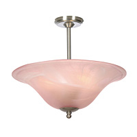 Unbranded OADS 35 MN/OP 06 P - Large Matt Nickel Semi Flush Light