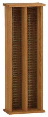 OAK VENEER 120 CD RACK IN A NATURAL OIL FINISH FROM THE MARLBOROUGH RANGE