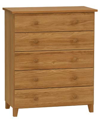 OAK 5 DRAWER CHEST MARLBOROUGH
