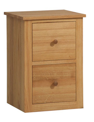 OAK FILING CABINET 2 DRAWER