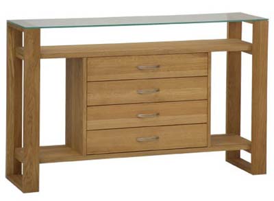 SIDE TABLE MADE FROM SOLID OAK AND OAK VENEER IN A NATURAL OIL FINISH FROM THE SPACE RANGE