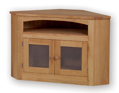 OAK TV UNIT WIDESCREEN GLAZED