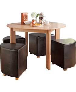 Unbranded Oakford Space Saving Dining Table and 4 Chairs