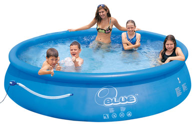 Unbranded oBlue 10ft Quick Up Pool with Hi-Output Filter and Cover