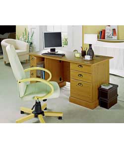 Unbranded Odessa Medium Oak Finish Executive Desk