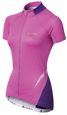 Unbranded Odlo stand up collar short sleeve full zip road