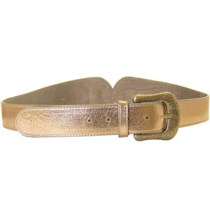 Cracked metallic belt featuring studded keeper and chunky buckle detail. The Odouble belt is the ide