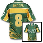 Official 2003 South Africa World Cup Shirt with Rhodes 8 printing.