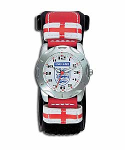 Chrome colour case. White dial and England logo. R