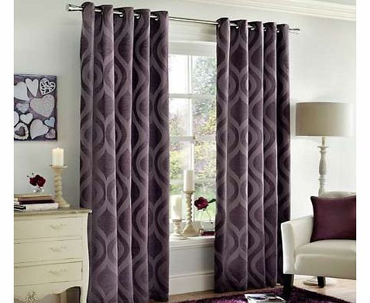 Unbranded Ogee Lined Eyelet Curtains