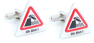 Unbranded Oh Shit! Car Cufflinks