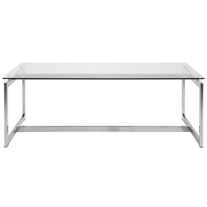 The design of the Oko Coffee Table is simple yet elegant. The table top is made from 8mm clear glass