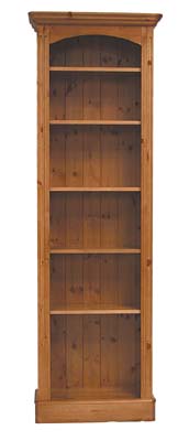 6FT 6IN x 2FT PINE BOOKCASE.ALL SOLID PINE WITH NO PLYWOOD.THE CARCUS FEATURES A TONGUE AND GROOVED