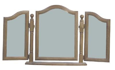 TRIPLE ARCHED DRESSING TABLE MIRROR.ALL SOLID PINE WITH NO PLYWOOD