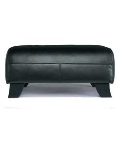 Unbranded Oliver Leather Footstool - Chocolate