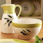 Unbranded Olives Jug And Bowl Set