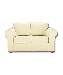 Olivia Ivory 2 Seater Leather Sofa