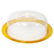 Unbranded Omada Cheese / Cake Plate With Cover, Orange