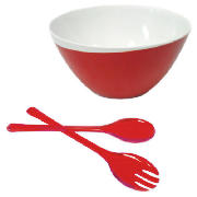 Unbranded Omada Zen Large Bowl And Servers, Red