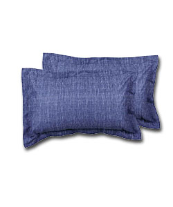 Omega Oxford Pillowcase Blue