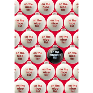 Unbranded On The Nice List Christmas Baubles Card