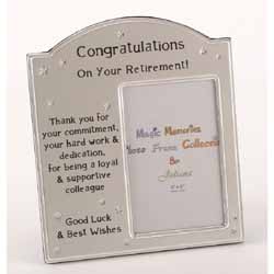 A lovely gift for a colleagues or a family members retirement. Place a picture in the frame to perso