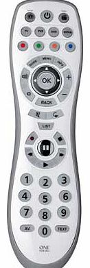 Control up to four devices on the same remote with this One For All Big Button 4 Illuminated. Simply set up your remote in three steps. which takes 30 seconds and control your television. DVD/Blu-Ray player and other audio devices. Complete with a fu