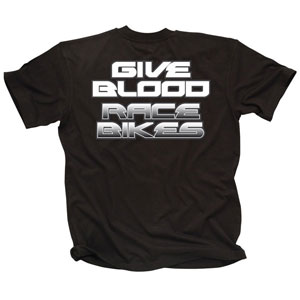 Unbranded Onfire Give Blood T-shirt black