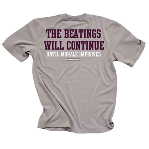 The Onfire Morale slogan T-shirt is ideal for training the gym match day warm-ups or when just takin