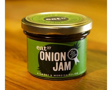 Onion Jam - Sticky Sweet RelishMade and created in East London by Eat 17 the Onion Jam is an incredibly tasty jam that can accompany cheese, pate, burgers and pretty much any food stuff. I like to make cheese sandwiches with a thick covering of Onion