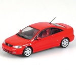 A 1/43 scale Opel Coupe 2000 diecast replica from Minichamps. This model measures 10cm (4 inches)