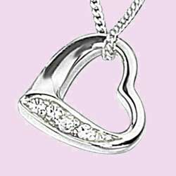 A pretty silver and cubic zirconium pendant.925 Sterling Silver