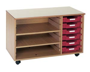 Unbranded Open tray storage unit with trays deluxe