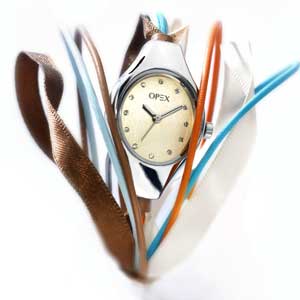 Opex Filante Watch with Mutli Coloured Strap