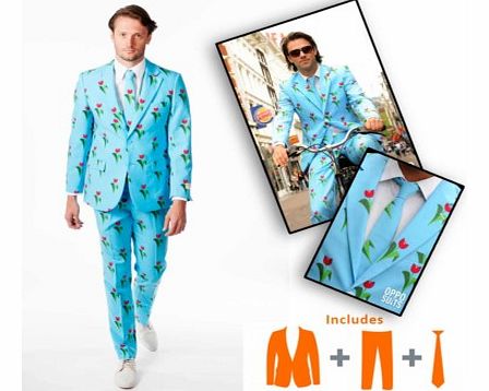 Opposuits Tulips from Amsterdam DesignAmsterdam and the Netherlands are, amongst other things, famous for their Tulips and this Opposuit simply celebrates their greatest (legal) export!If you need a statement suit then this OppoSuit with Tulip design