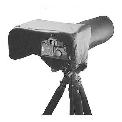Protects cameras and motor drives with large lenses when working in inclement weather 