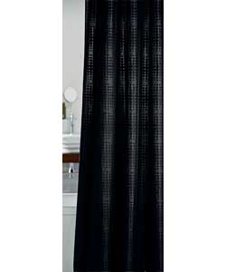 Unbranded Optical Circles Black on Black Shower Curtain